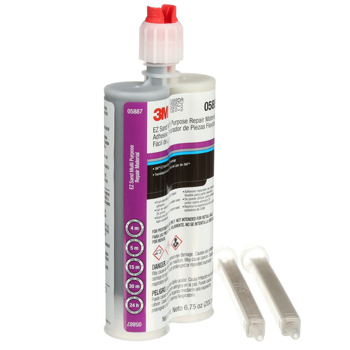 3M (815) 05887 3M™ EZ Sand Flexible Parts Repair Adhesive, 05887, 6.8 fl. oz. (200 ml), Colour: Gray, 3M Stock No. 7000045776