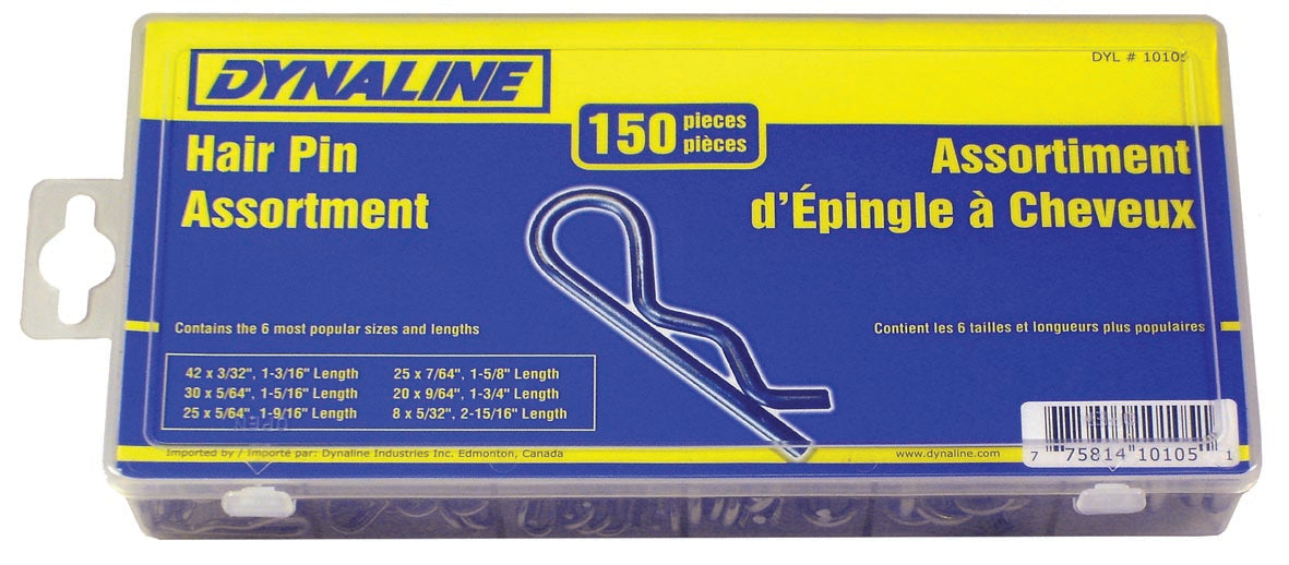 Dynaline (378) 10105 Hair Pin Assortment, 150 Pieces / 6 Sizes