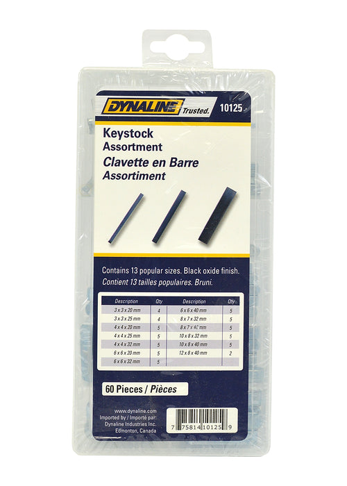 Dynaline (378) 10125 Keystock Assortment, 60 Pieces / 13 Sizes