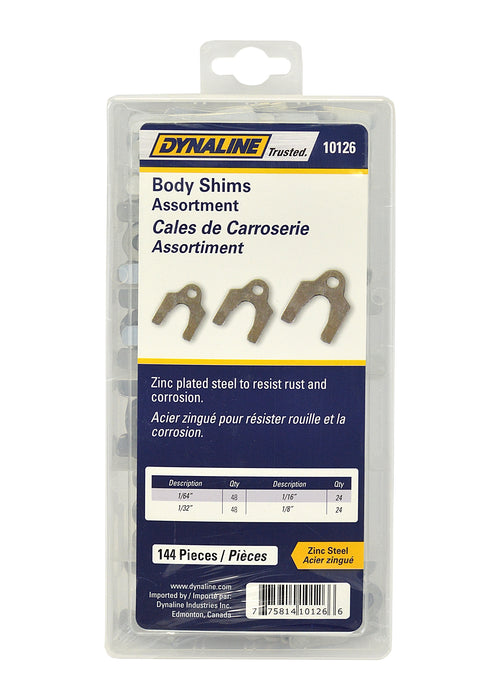 Dynaline (378) 10126 Body Shim Assortment, 144 Pieces / 4 Sizes