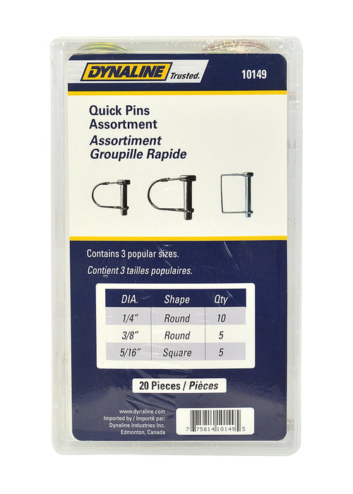 Dynaline (378) 10149 Quick Pin Assortment, 20 Pieces / 3 Sizes