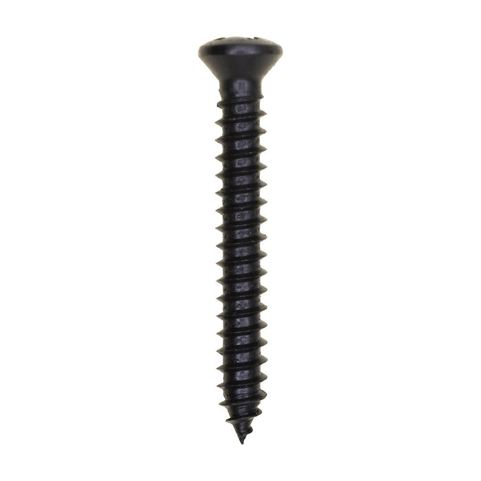 Geno Industries 10168 100Pk No.8 X 1-1/4In With No.6 Head Phillips Oval Head Tapping Screw Black Oxide, pack of 100