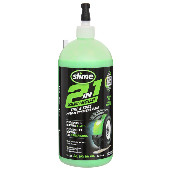 Permatex 10194-2 Slime 2-in-1 Tire & Tube Sealant - 946mL
