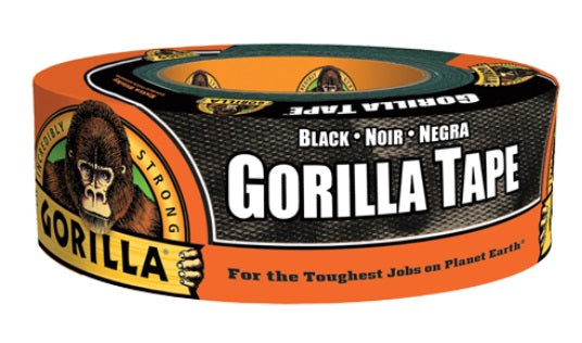 Gorilla Glue (218) 105629 Gorilla Glue Black Duct Tape, 17 mils, Black, 48 mm (2") x 27.43 m (90')