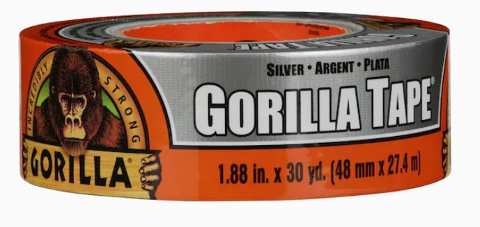 Gorilla Glue 105634 Gorilla Glue Silver Duct Tape - 1.88" 30 yd.
