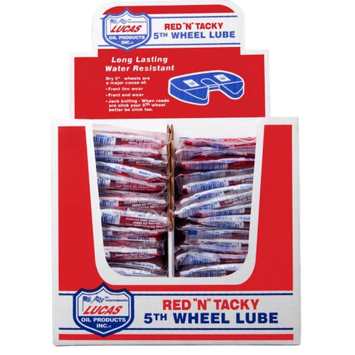 Lucas Oil 10676 Red N Tacky/5th Wheel Lube 4-48pk display cartons, 2.5 Ounce