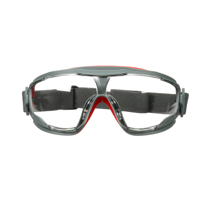 3M GG501SGAF 3M™ GoggleGear Splash Goggle with Clear Scotchgard™ Anti-Fog Lens, GG501SGAF, black/red, Colour: Transparent, 3M Stock No. 7100079187