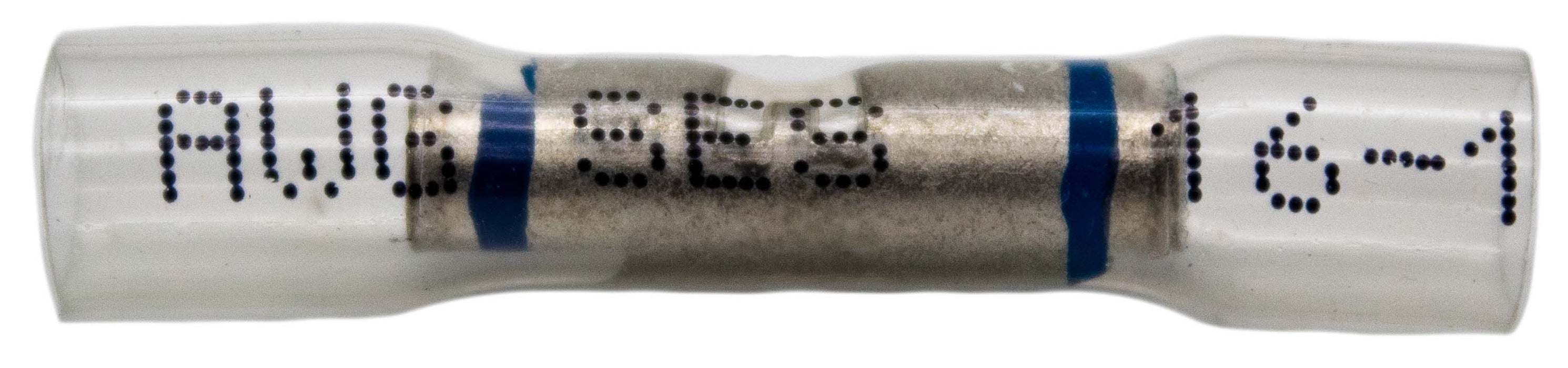 Pico (931) 10800-15 25PCS 16-14 AWG CRYSTAL CLEAR HEAT SHRINK BUTT CONNECTORS - BLUE STRIPE