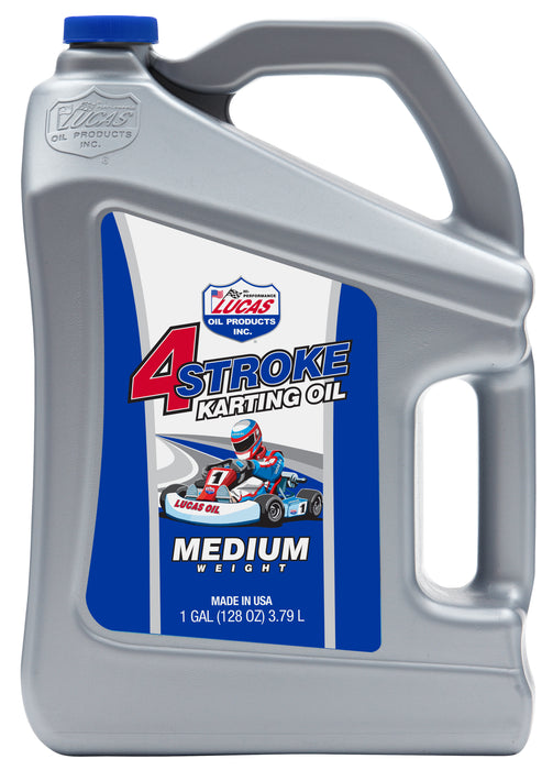 Lucas Oil (345) 10848 4-Stroke Karting Oil (Medium), 1 Gallon
