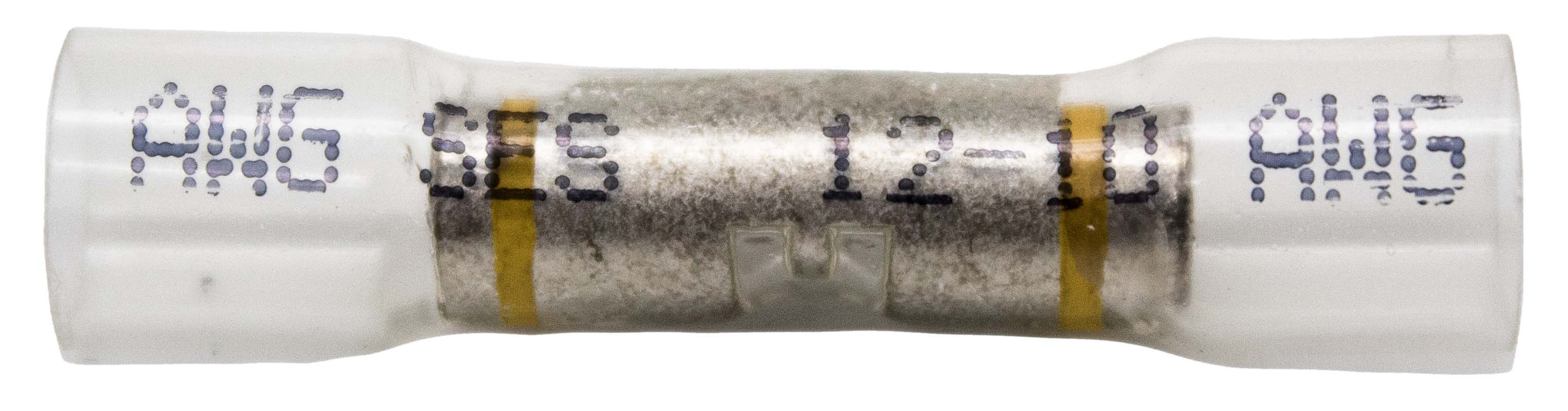 Pico 10900-36 100PCS 12-10 AWG CRYSTAL CLEAR HEAT SHRINK BUTT CONNECTORS - YELLOW STRIPE