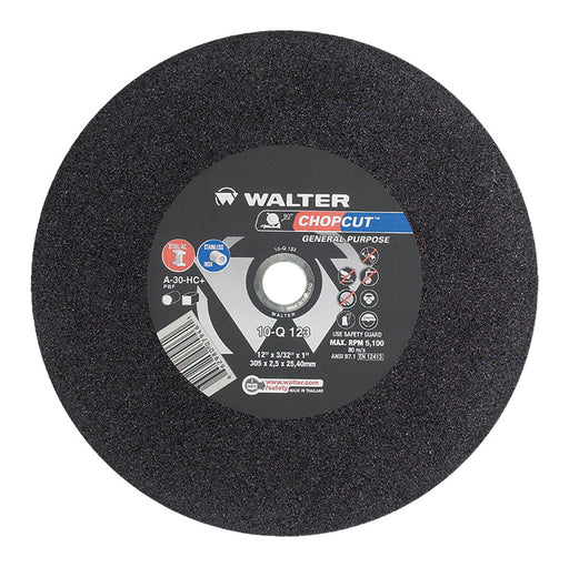 Walter 10Q123 CHOPCUT 12" X 3/32" X 1" GRIT: A30 TYPE 1 PK10