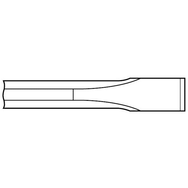 Chipping Hammer - .580 Hex Shank 7/8" Non-Collar 1" x  72" Flat Chisel