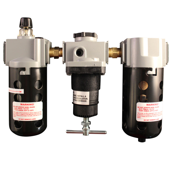 Milton 1101 Milton 1101 3/8" NPT Deluxe Polycarbonate FRL Trio