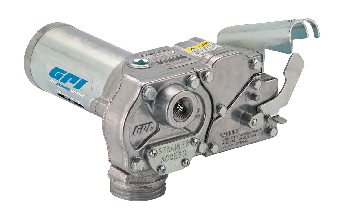 GPI (504) 110240-02 GPI 15 GPM 12V Fuel Transfer Pump, MODEL M-150S-E-PO (Pump Only)