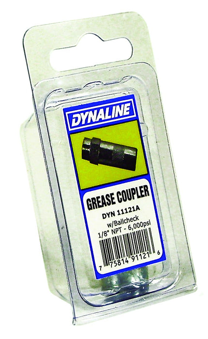 Dynaline (378) 11121A Grease Coupler Dynapak, 6000psi w/ Ball check 1/8 NPT