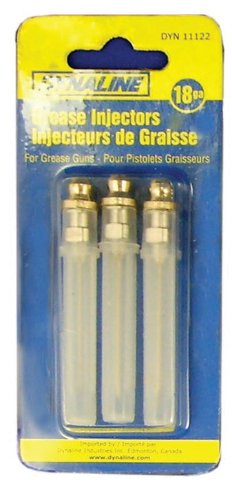 Dynaline 11122 Grease Injectors (3 pcs), Standard 18 Gauge