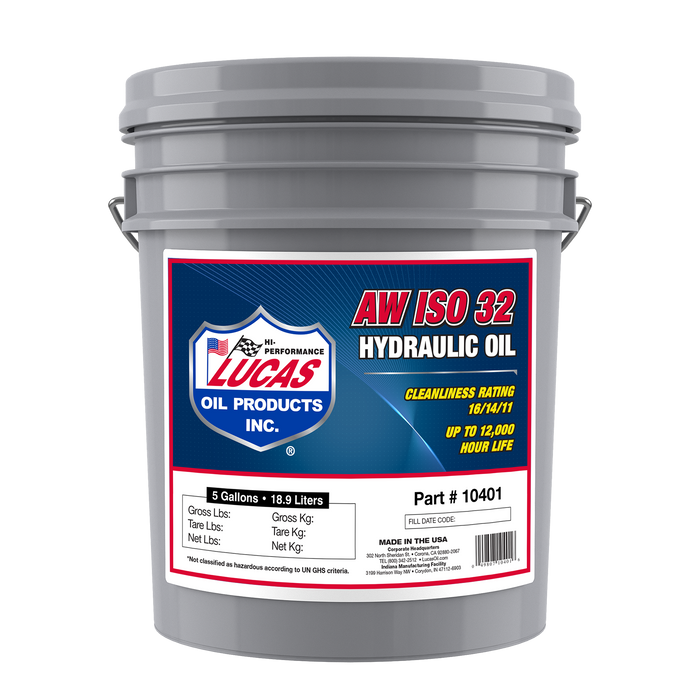 Lucas Oil 11169 5 GALLON/18.9L PAIL AW ISO 22 HYDRAULIC OIL