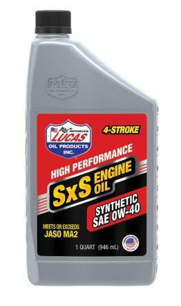 Lucas Oil 11200 1 Quart/946ML Synthetic 0W-40 4-Stroke SXS Engine Oil