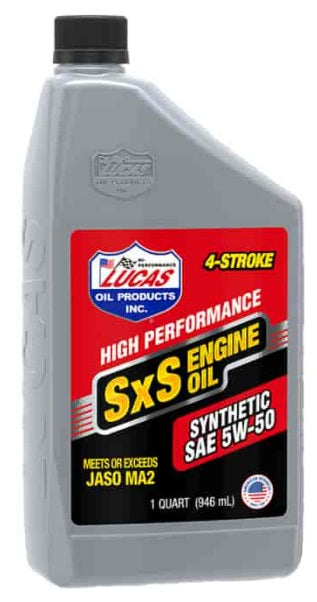 Lucas Oil 11208 1 Quart/946ML Synthetic 5W-50 4-Stroke SXS Engine Oil