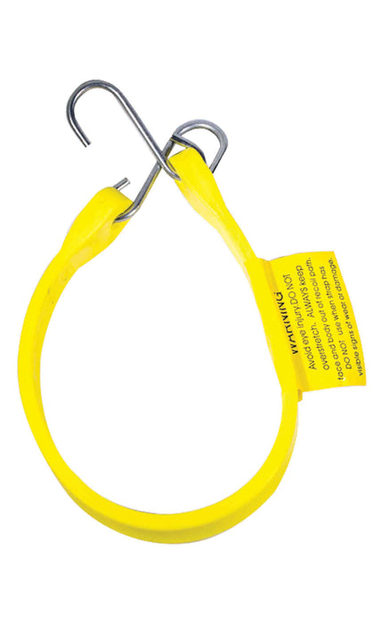 Dynaline (378) 11296 HD 15" Yellow Tarp Strap(90Lb), w/S-Hooks - 10/pkg