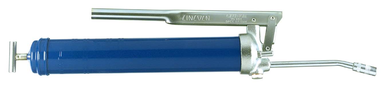 Lincoln (502) 1151 Lincoln Industrial 1151 Heavy-Duty Lever-Type Grease Gun With 6 In. Rigid Extension, Blue, 14.5 Oz. Cartridge/21 Oz. Bulk Capacity, Size 24-1/2 In.