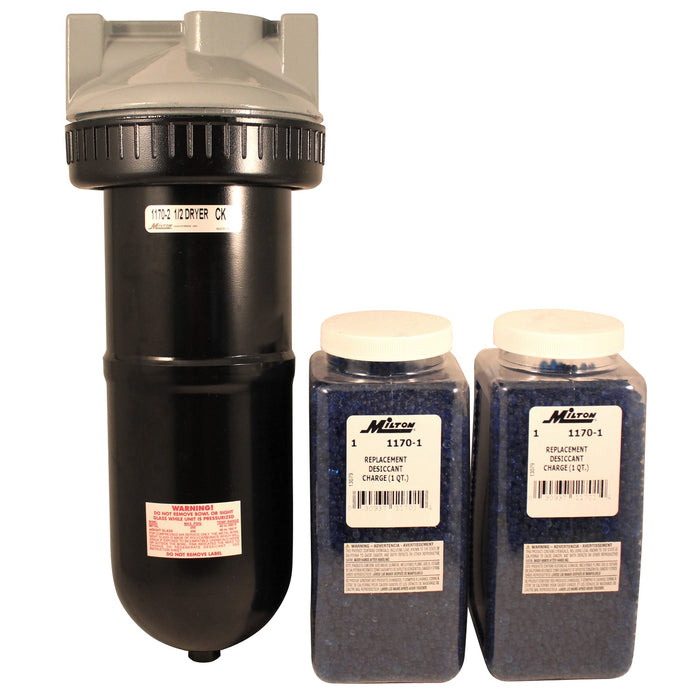 Milton 1170-2 Milton 1170-2 1/2" Compact FRL Desiccant Dryer.