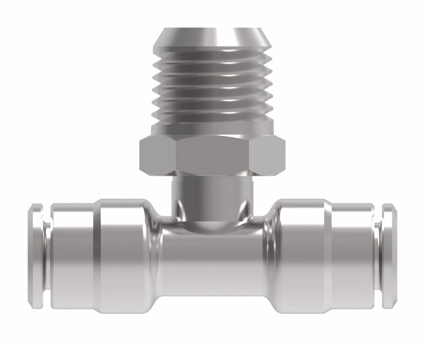 WHD (129) 1172X4X4S PUSH>CONN PUSH-CONN 1/4T X 1/4NPT BR TEE