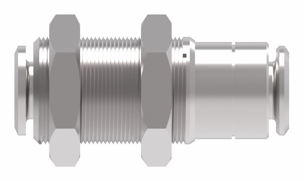 WHD 1174X2 PUSH>CONN 1/8 TUBE BULKHEAD UNION