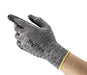 Ansell 1180111080 Hyflex 15G Grey Nylon Liner, Black Nitrile Palm Coat, Size 8