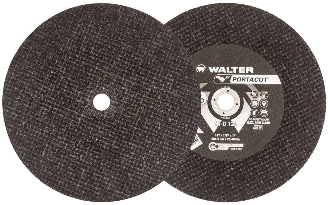 Walter (365) 11D123 PORTACUT WHEEL 12" X 1/8" X 1 C24 S TYPE 1 PK10