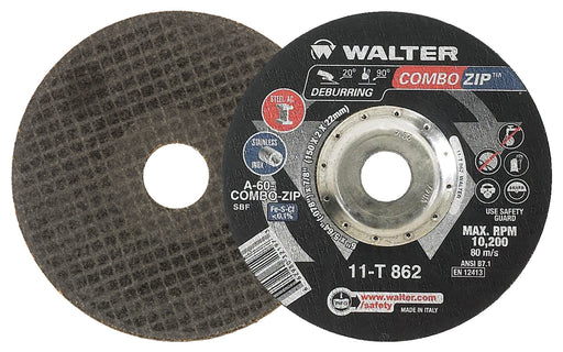 Walter 11T862 ZIP COMBO CUTTING AND GRINDING 6 X 5/64" X 7/8" TYPE 27 GRADE: A-60-COMBO-ZIP PK 25