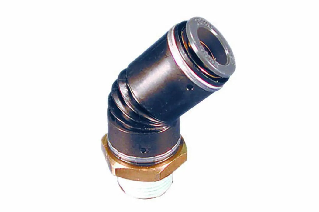 Phillips Industries (563) 12-98062 45 Male Elbow (Swivel) - Tube size: 3/8”, Pipe size: 1/8”, qty. 10