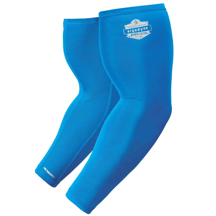 Ergodyne 12185 Chill-Its 6690 Cooling Arm Sleeves - Performance Knit (Pair), Blue