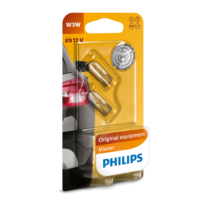 Philips Lumileds (335) 12256B2 STANDARD MINI BULB, Blister Pack, Pair