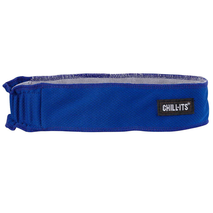 Ergodyne 12425 Chill-Its 6605 High-Performance Headband - Terry Cloth Sweatband, Blue