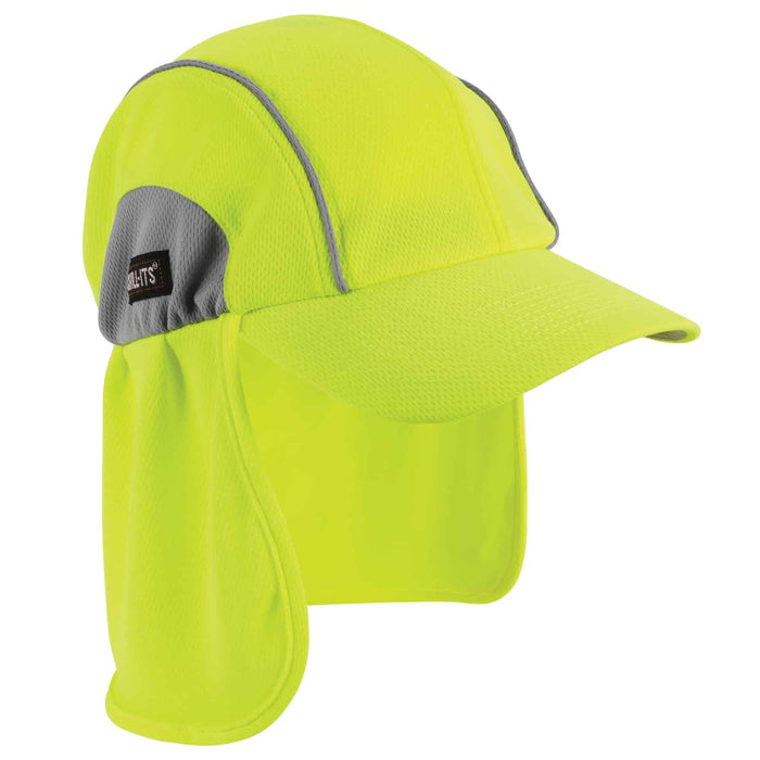 Ergodyne 12520 Chill-Its 6650 High-Performance Cooling Hat and Neck Shade, Lime