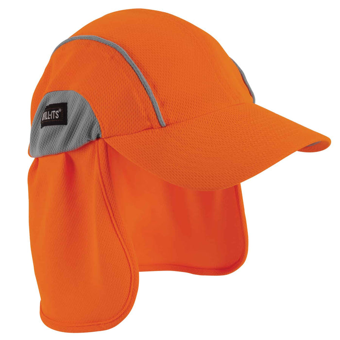 Ergodyne 12521 Chill-Its 6650 High-Performance Cooling Hat and Neck Shade, Orange