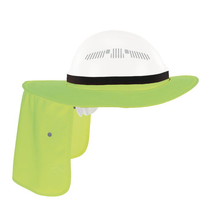 Ergodyne 12721 Chill-Its 6661 Universal Hard Hat Brim with Neck Shade, Lime