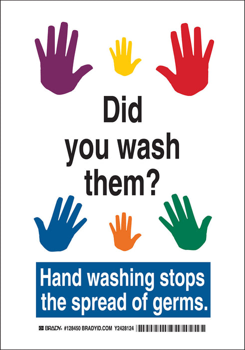 Brady 128449 B401 10X7 BLU/RD/YEL/ORG/GR/PUR/WHT DID