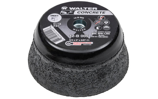 Walter 12B005 5" HP CUP WHEEL FOR STONE