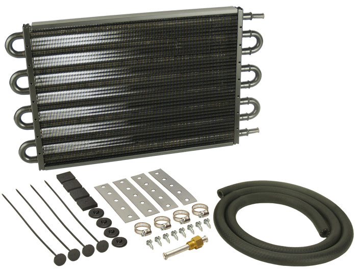 Derale Performance 13104 8 Pass 17" Series 7000 Copper/Aluminum Transmission Cooler Kit, Full Size