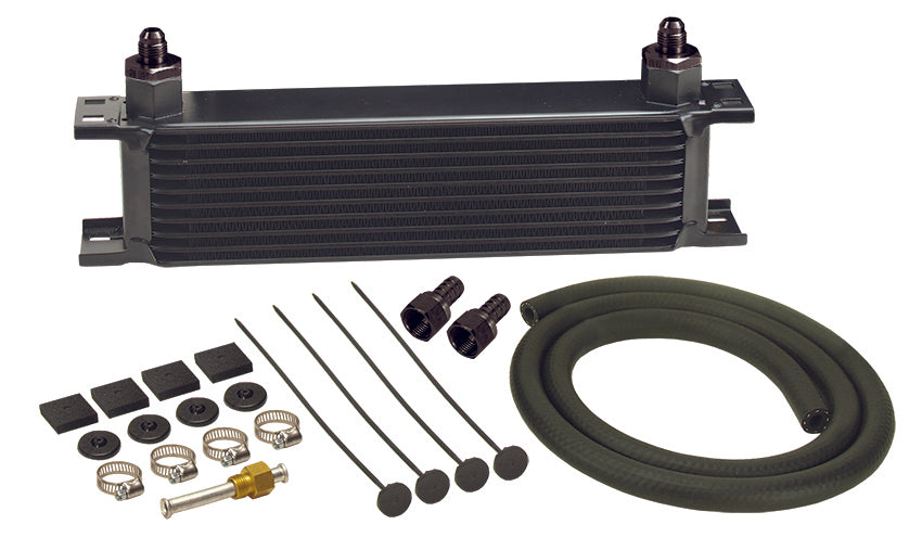 Derale Performance 13401 10 Row Series 10000 Stack Plate Transmission Cooler Kit, -6AN