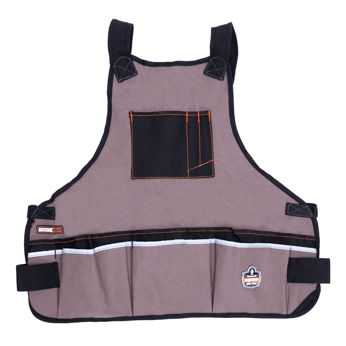 Ergodyne (494) 13690 Arsenal 5700 Heavy-Duty Tool Apron - 16-Pocket, Gray