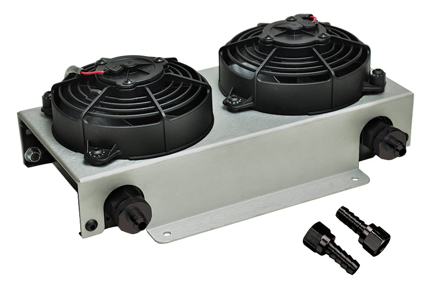 Derale Performance (711) 13740 19 Row Hyper-Cool Dual Cool Remote Fluid Cooler, -6AN