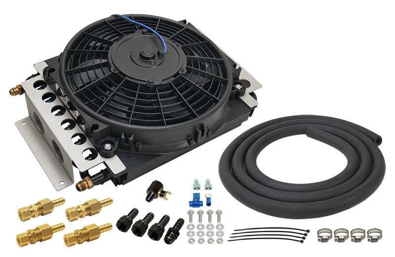 Derale Performance (711) 13900 16 Pass Electra-Cool Remote Transmission Cooler Kit, -6AN Inlets