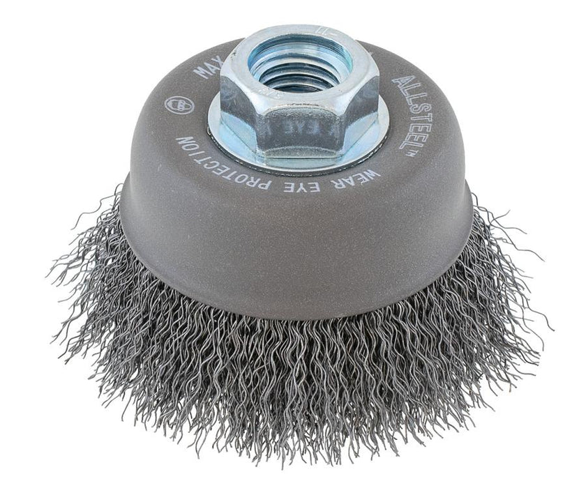 Walter 13W301 ALLSTEEL™ 3" X 5/8"-11 CRIMPED CUP BRUSH