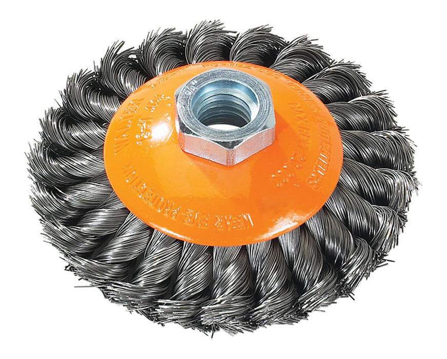 Walter 13H404 4" X 5/8" SAUCER CUP BRUSH KNOT TWISTED WIRE