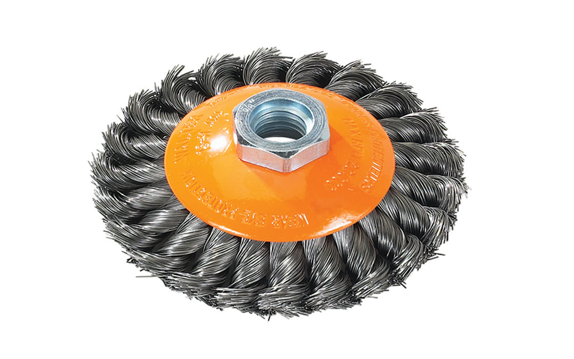 Walter (365) 13H504 5 X 5/8" SAUCER CUP BRUSH KNOT TWISTED WIRE