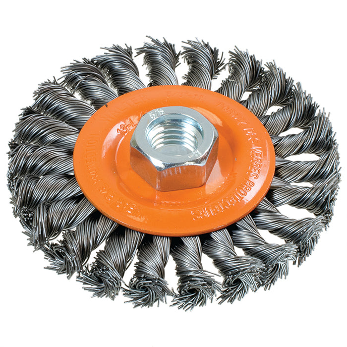 Walter 13L404 4 X 3/8" /5/8"-11 WIDE WHEEL BRUSH KNOT TWIST