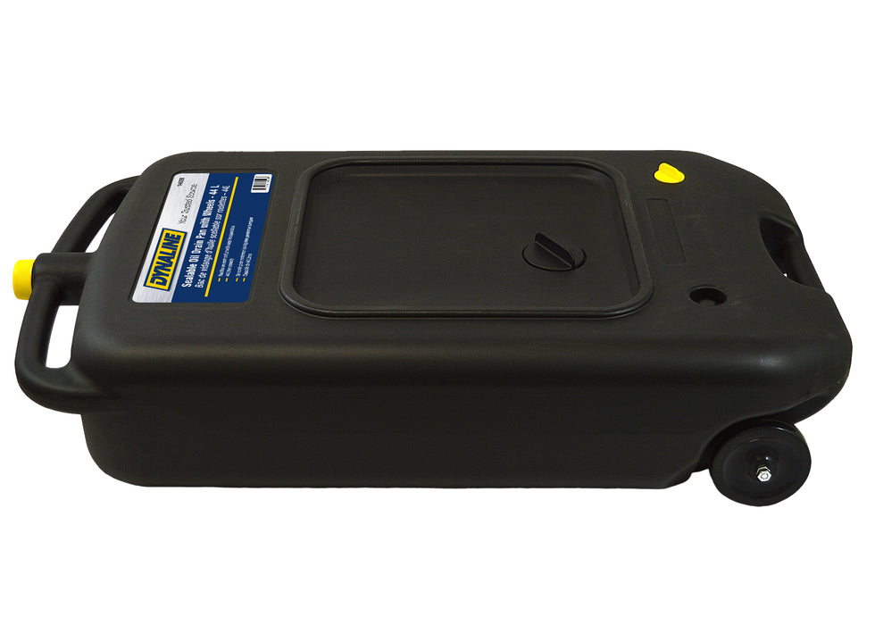 Dynaline (378) 14028 44L Portable Oil Drain Pan, Low Profile, With Wheels